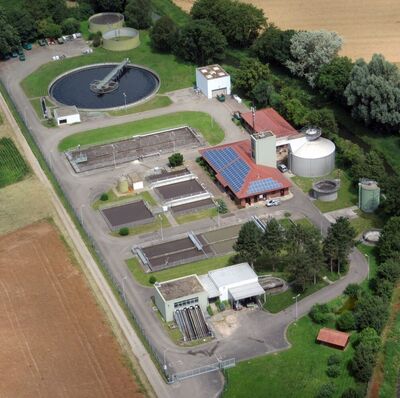 Kläranlage Kronau (Bild: C.-C.-Lizenz: AZV Kraichbachniederung)