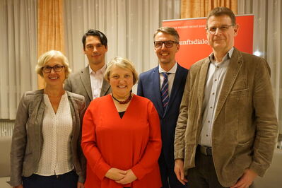 (v.l.n.r.):B.Metzler-Klenk(SPD Epfenbach), Dr. Silvan Siefert (VdK), Katja Mast, Lars Castellucci & Andreas Schwarz