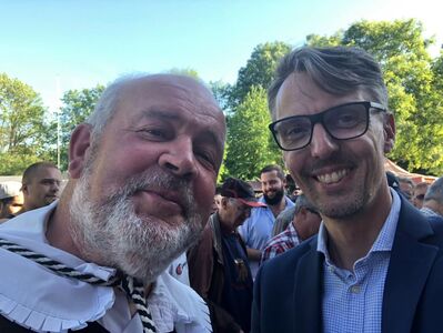 Wolfgang Hassfeld (li.) mit Lars Castellucci MdB
