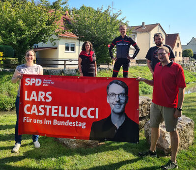 V.l.n.r.: Dominique Odar, Karin Hassfeld, Lars Castellucci, Cem Uysal und Holger Schröder
