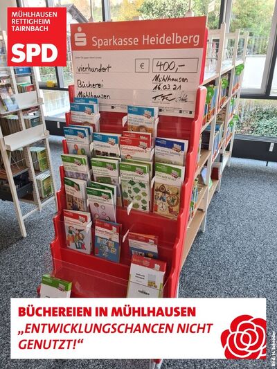 Viele Gönner: Im Frühjahr unterstütze die Sparkasse die Bücherei bei der Anschaffung neuer "LÜK"-Hefte.