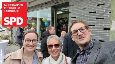 Mit unserer Kreisrätin Christiane Hütt-Berger (Mitte) die SPD-Fraktion: Dominique Odar & Holger Schröder