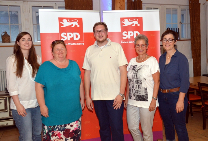 Dominique Odar (SPD Rhein-Neckar), Bettina Latsch (AWO), Holger Schröder (SPD Mühlhausen), Christiane Hütt-Berger (SPD Rauenberg), Andrea Schröder-Ritzrau (SPD Rhein-Neckar)